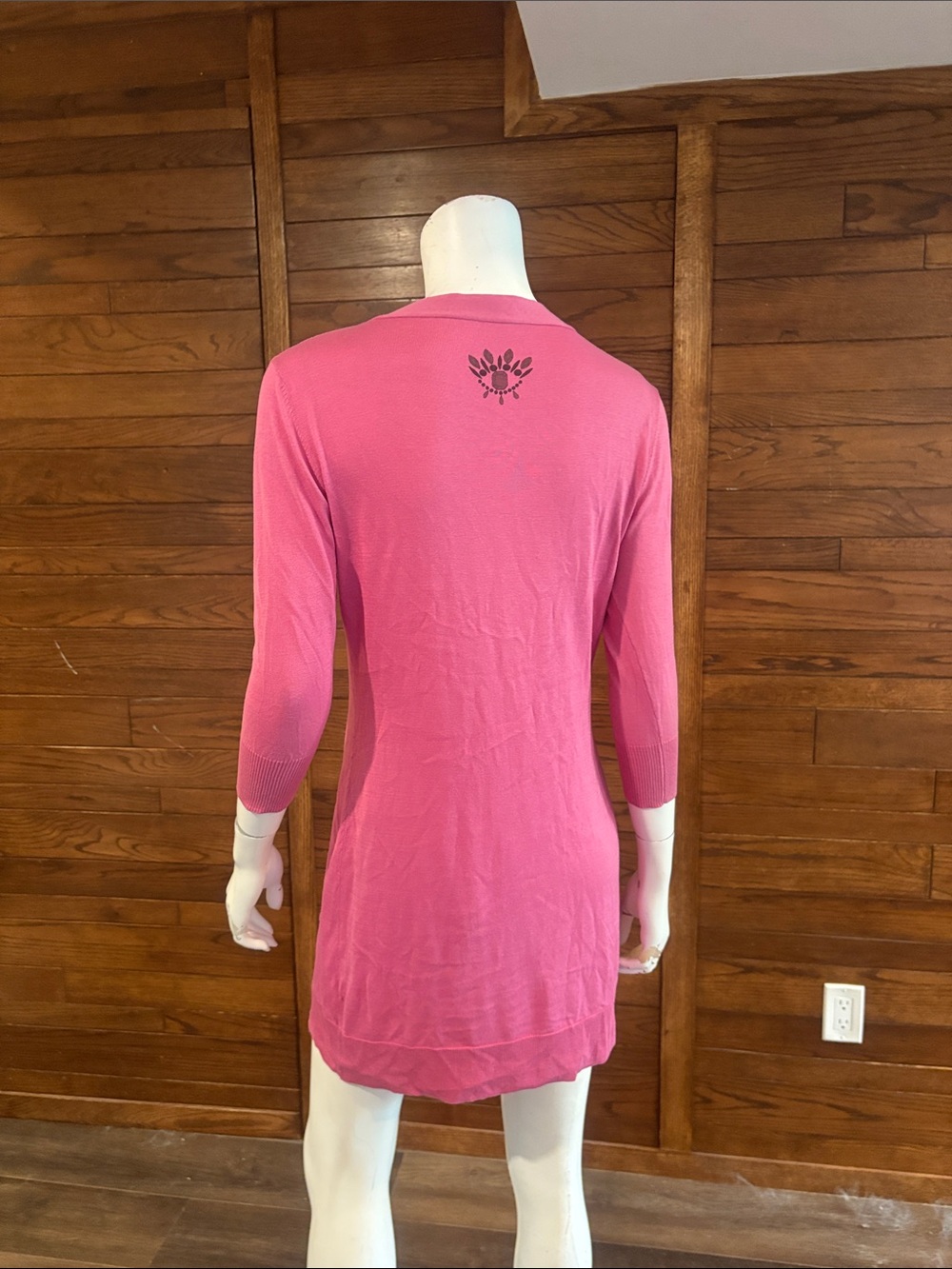 Source Unknown Bright Pink Long Button Cardigan - Picture 3 of 4